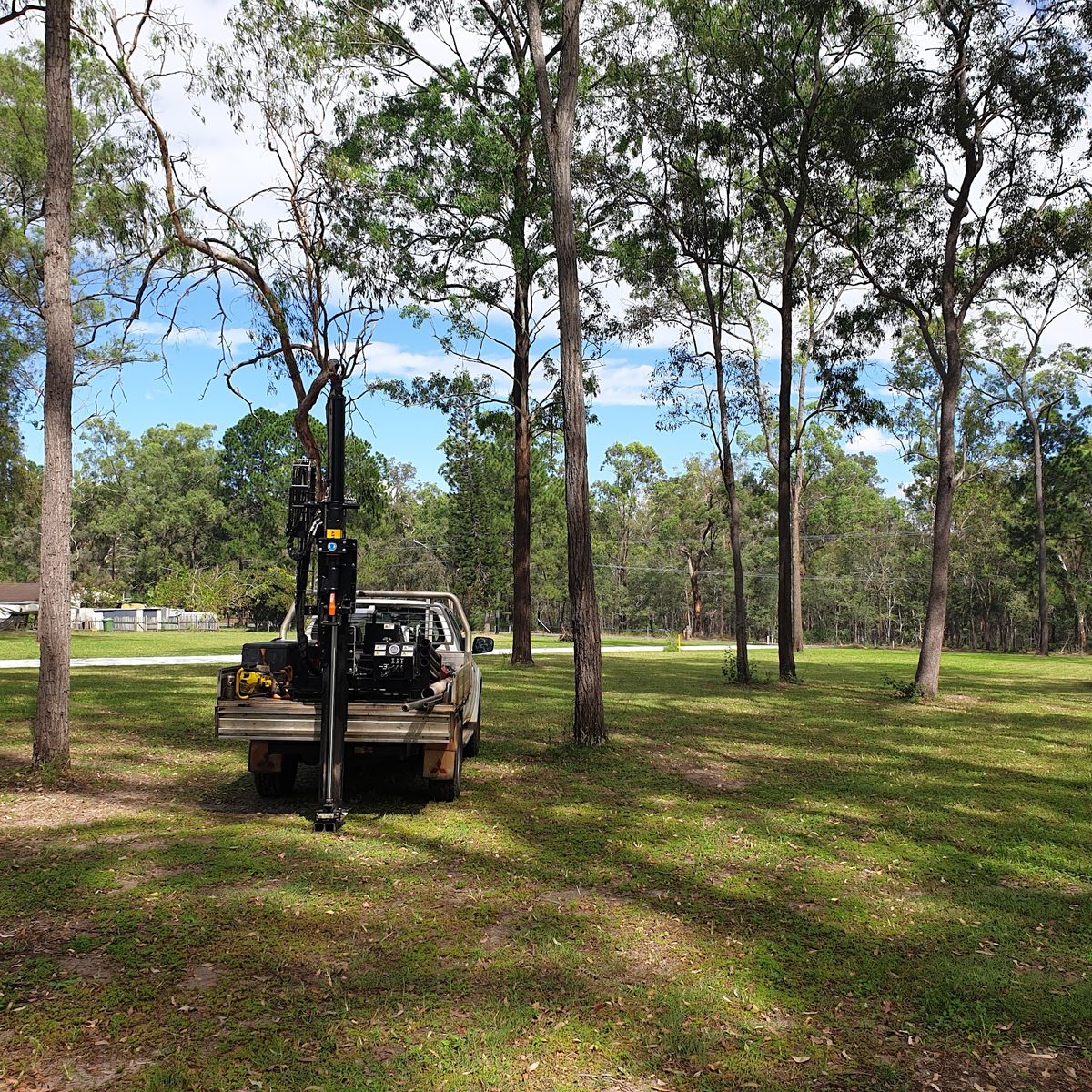 Express Soil Testing rig on a residential site in South East Queensland